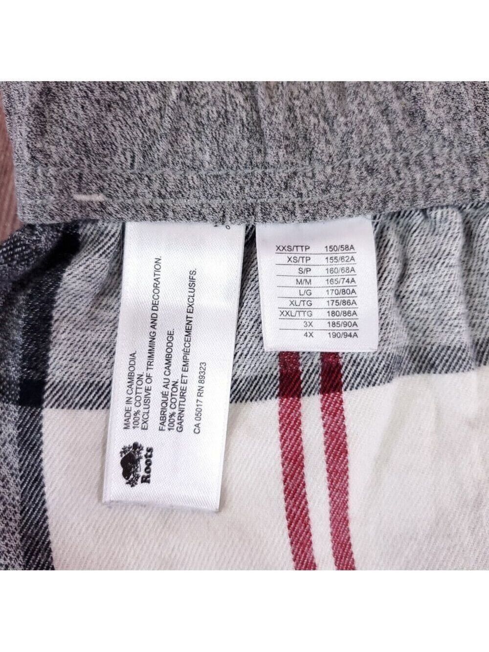 Roots Canada Womens Size XXS Flannel Pajama Lounge Pants Plaid Cotton - Picture 13 of 16